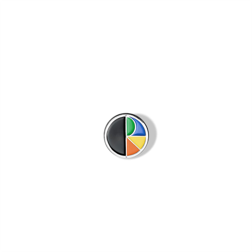 Polar Skate Co Pin | Trio Fill Logo (Black / Blue / White) - One Size