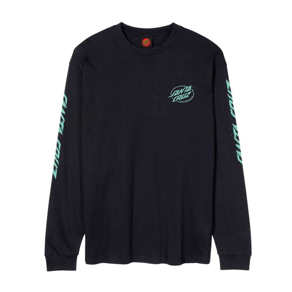Santa Cruz Longsleeve T-Shirt Cyber Dot LS T-Shirt - Black - Skatewarehouse.co.uk