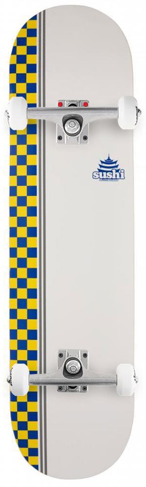 Sushi Checker Logo Custom Complete Skateboard - 8.125