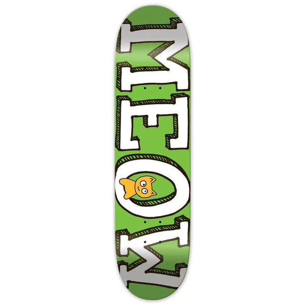 Meow DSM Logo Green Skateboard Deck - 7.75