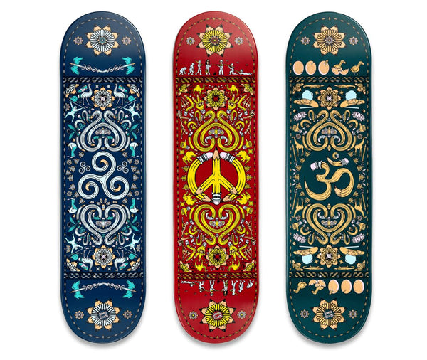 Drawing Boards Positive Patterns Series - OM Skateboard Deck - 8.1