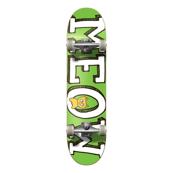 Meow Logo Green Complete Skateboard - 7.75