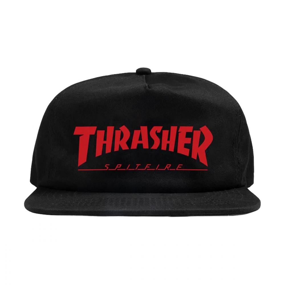 Thrasher x Spitfire Cap Thrasher x Spitfire Trucker Black - O/S