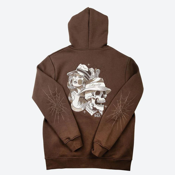 DGK Soreno Hooded Fleece Brown - Skatewarehouse.co.uk