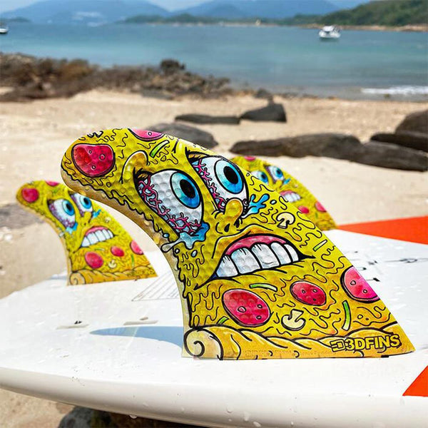 3D Fins - All Rounder Thruster - Medium - Pizza (FCS1 / FCS2 / Futures)