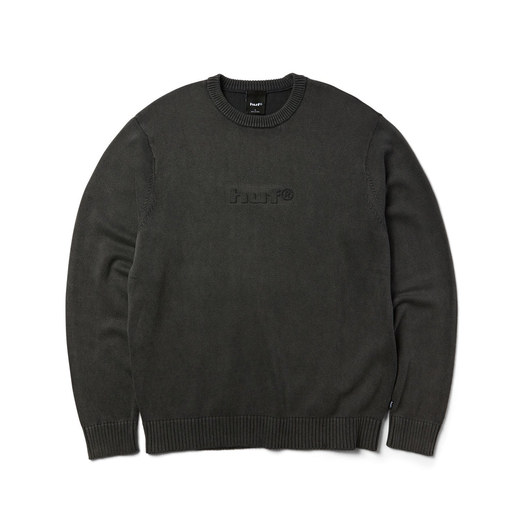 Pacific Wash Embossed Crewneck (Black)
