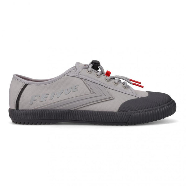 Feiyue Footwear Fe Lo 1920 EXO Martial Arts/Gym/Lifing Shoes - Neutral Grey / Pewter / Fiery Red - Skatewarehouse.co.uk