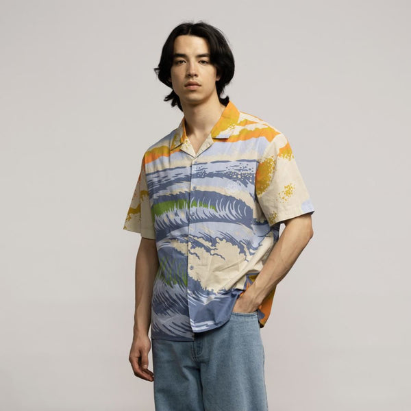 Santa Cruz S/S Shirt Water View - Light Grey - Skatewarehouse.co.uk