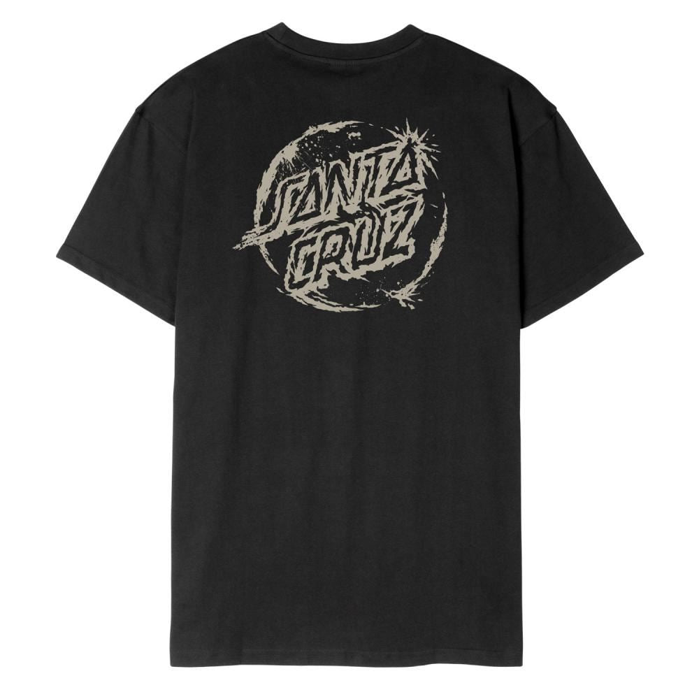 Santa Cruz T-Shirt Erode Dot Mono T-Shirt - Black - Skatewarehouse.co.uk