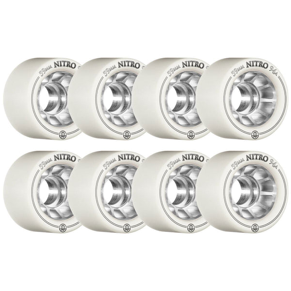 Rollerbones - Nitro Speed White (8) - / 94a Skateboard Wheels - 59mm