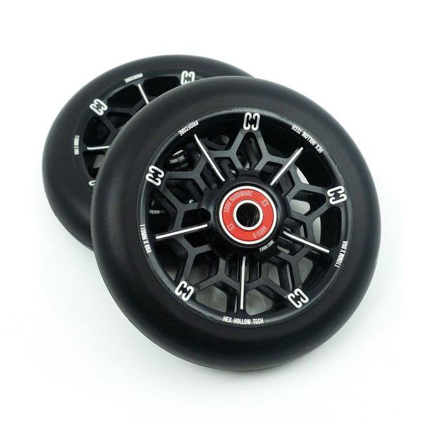 CORE Hex Hollow Stunt Scooter 110mm - Black Scooter Wheels