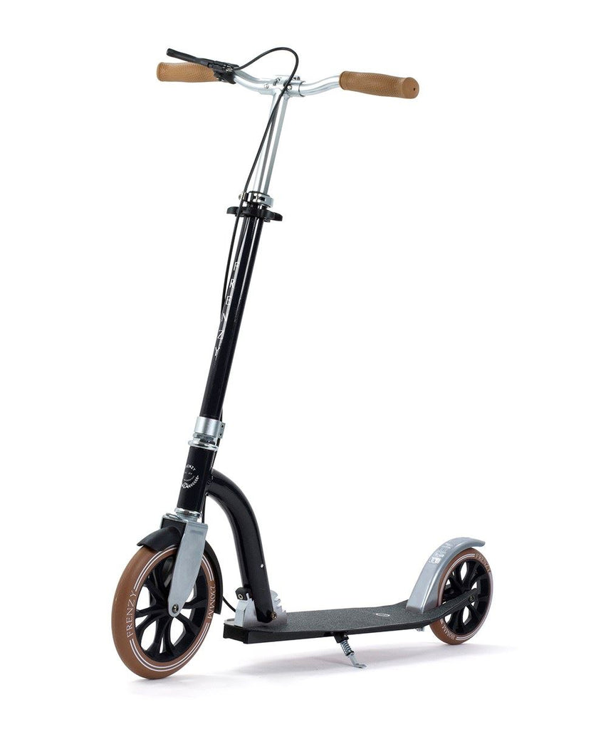 Frenzy 230mm Dual Brake Recreational Scooter - Black - Skatewarehouse.co.uk