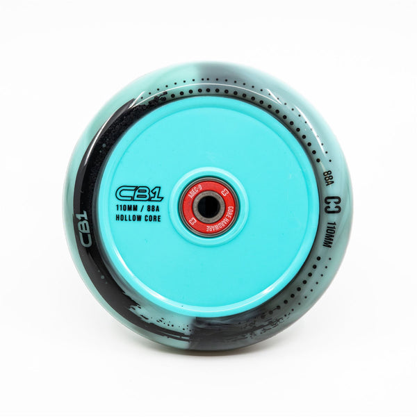 CORE CB1 Nylon Hollow Core Scooter 110mm - Black / Teal Scooter Wheels
