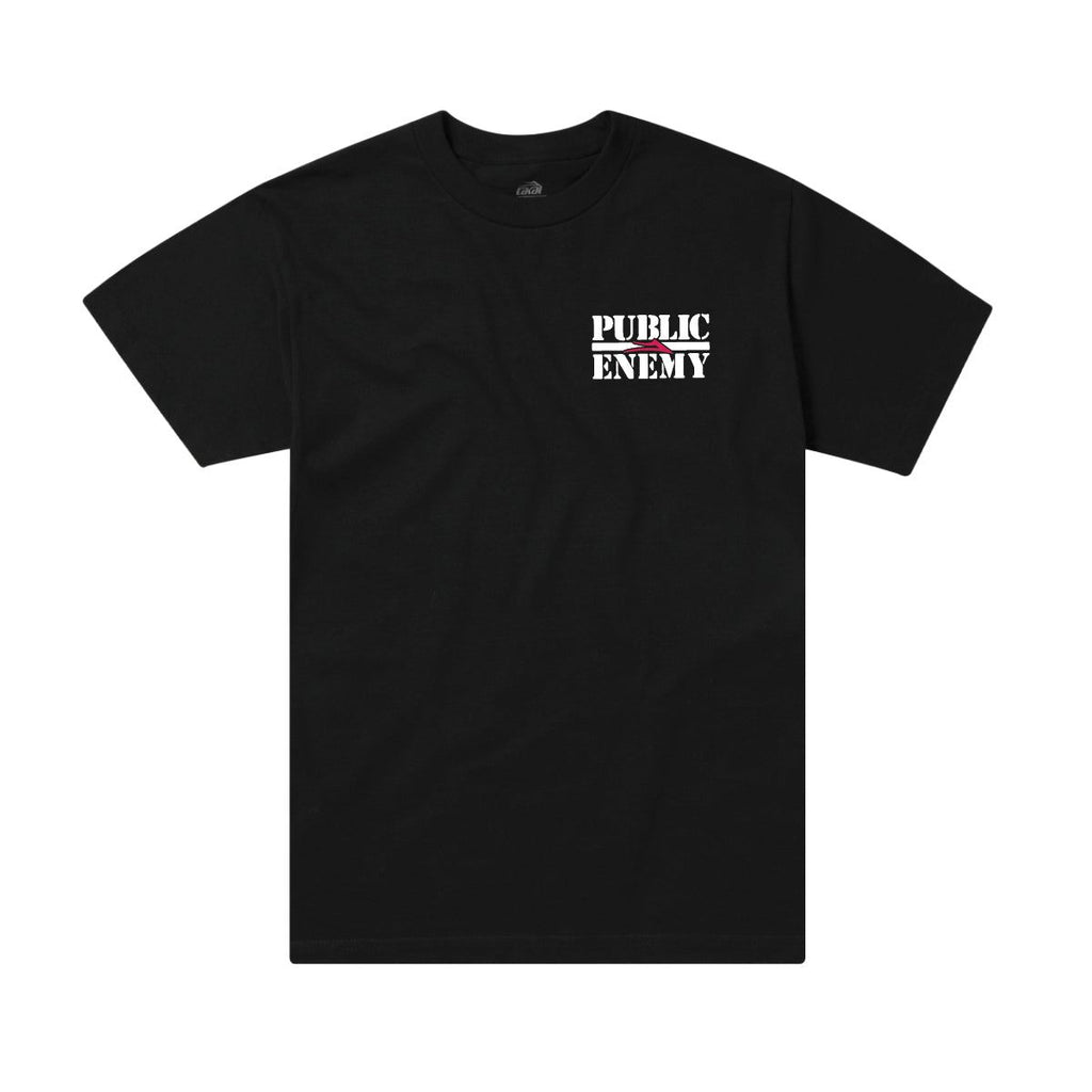 Lakai Public Enemy Sniper Logo Tee Black - Skatewarehouse.co.uk