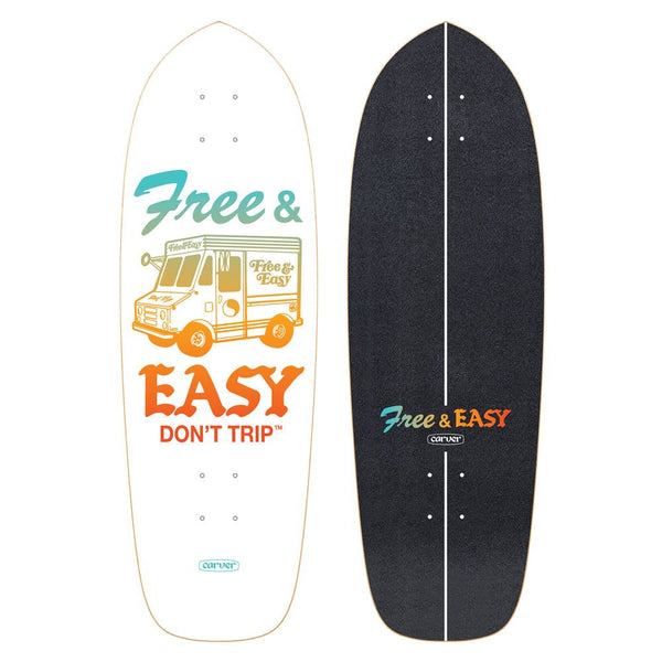 Carver Free & Easy Paleta - Surfskate Cruiser Skateboard Deck - 9.75