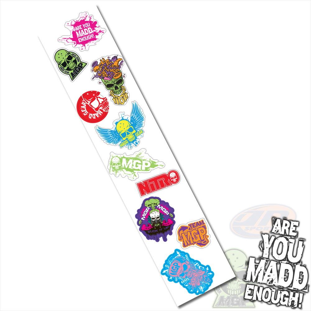 10 Pack Strip Madd 2012 Stickers