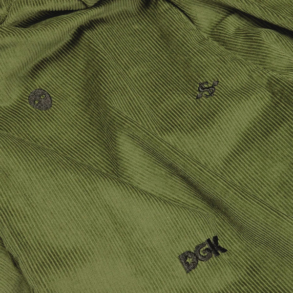 DGK Monogram Corduroy Pant Olive - Skatewarehouse.co.uk