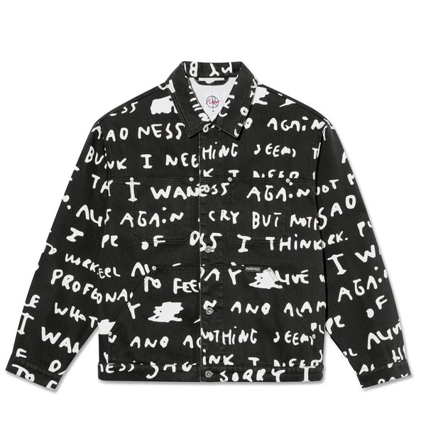 Polar Skate Co Patrik Jacket | Sad Notes (Black / White) - M