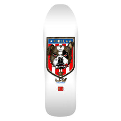 Powell Peralta Frankie Hill • Bull Dog '' • White/Gold Foil (Shape ) Skateboard Deck - 13.0" - Skatewarehouse.co.uk