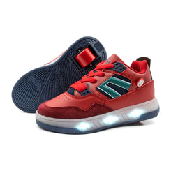 Breezy Rollers Shoes With Wheels - Light Beam Light Up - Red / Blue - Skatewarehouse.co.uk
