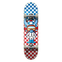 Speed Demons Stars Red / Wht / Blue Checks Complete Skateboard - 8.0"