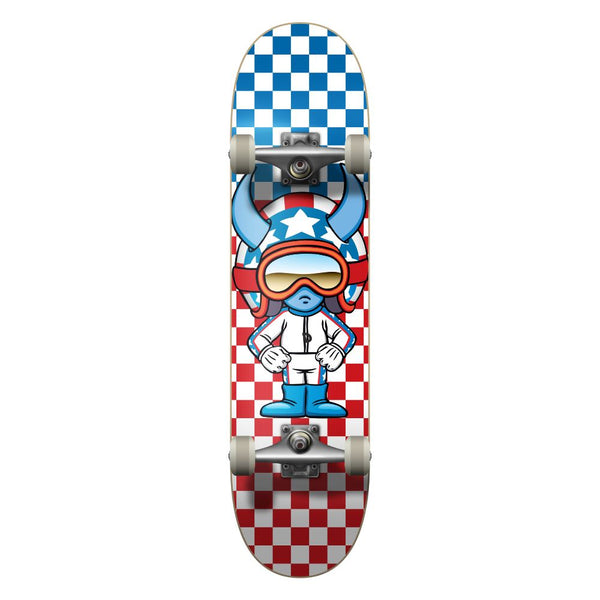Speed Demons Stars Red / Wht / Blue Checks Complete Skateboard - 8.0