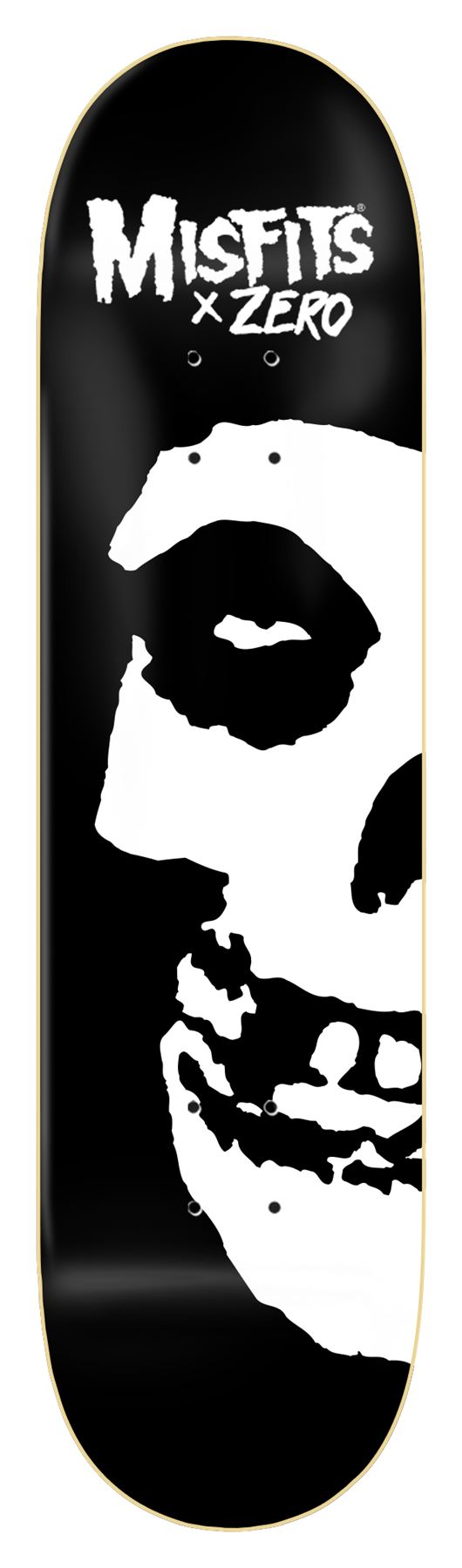 Zero Skateboard Misfits Fiend Skull Left Skateboard Deck - 8.25