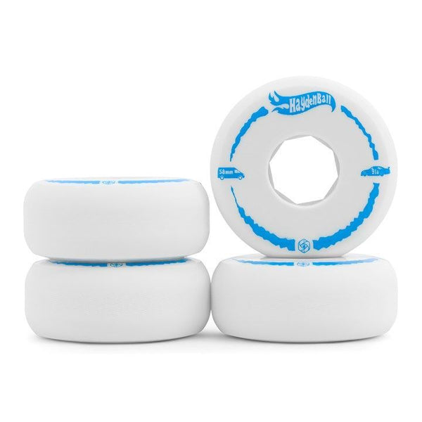 Red Eye Childhood Ball Inline Skate Wheels - White