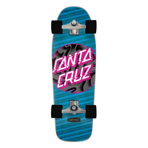 Santa Cruzer Vivid Slick Dot Surf Skate Complete Skateboard - 9.8