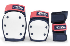 REKD Heavy Duty Triple Pad Set - Blue / Pink - Skatewarehouse.co.uk