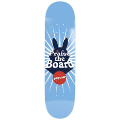 Popwar Praise the Boards Light Blue Skateboard Deck - 8.25"