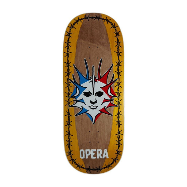 Opera Fatties Torn Spike Ex7 Brown / Yellow Skateboard Deck - 12
