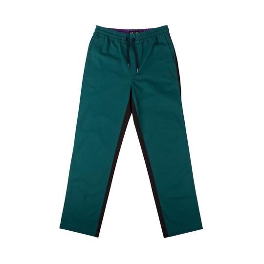 Dark Wave Split-Colour Elastic Pants (Black / Dark Teal)