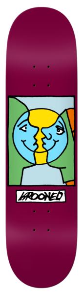 Krooked Easy Rider Moonsmile - (Maroon) Skateboard Deck - 8.25