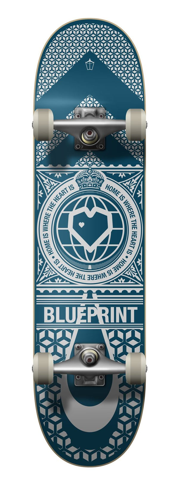 Blueprint Home Heart Navy / White Complete Skateboard - 8.0