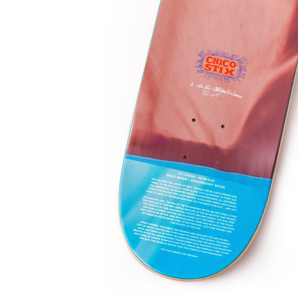 Chico Stix Wolf / Strawberry Moon CS3 Popsicle (Top & Bottom Graphic) Skateboard Deck - 8.25"
