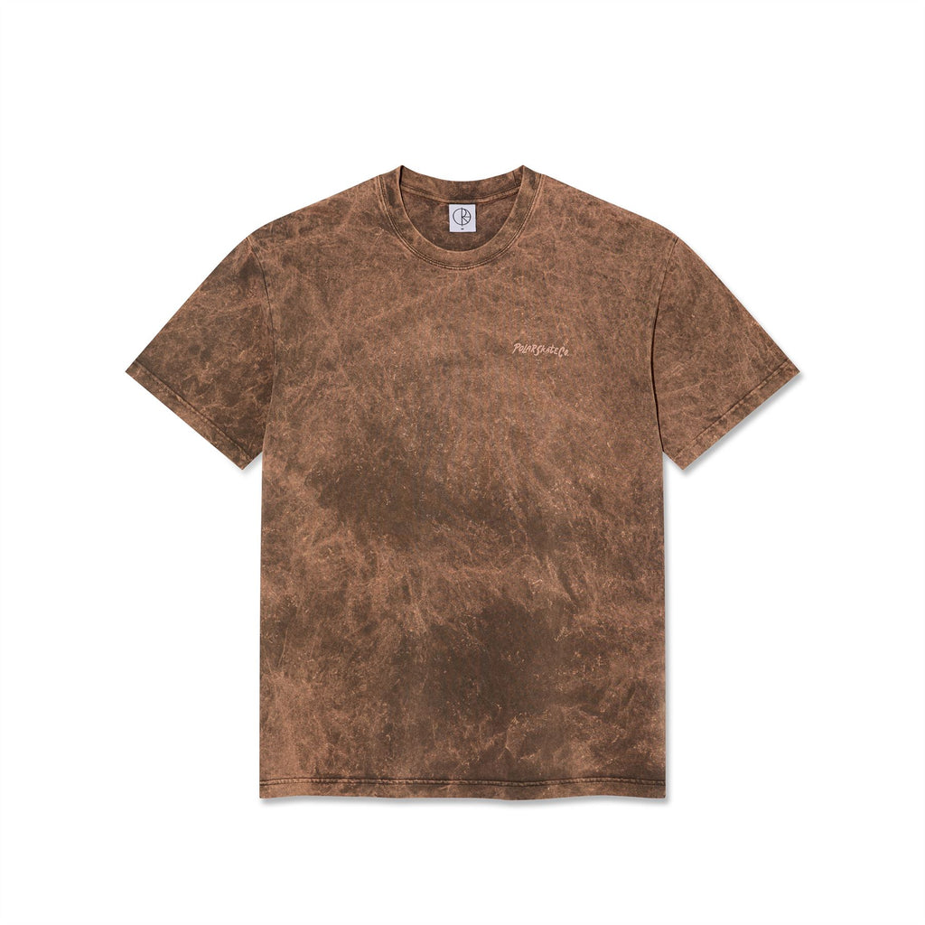 Polar Skate Co Acid Tee | Surf Logo (Brown) - XS