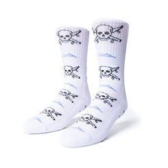Lakai x Fourstar Street Pirate Crew Socks White