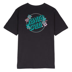 Santa Cruz Women's T-Shirt Blooming Dot T-Shirt - Black Wash - Skatewarehouse.co.uk
