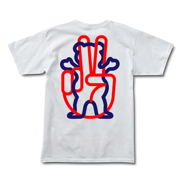 Grizzly Peace Out Tee White - Skatewarehouse.co.uk