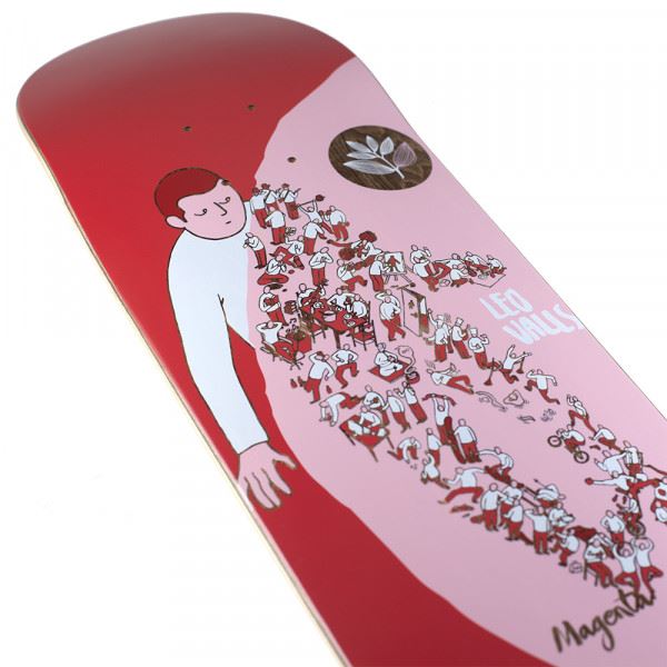 Magenta Leo Valls Extravision  Skateboard Deck - 7.875