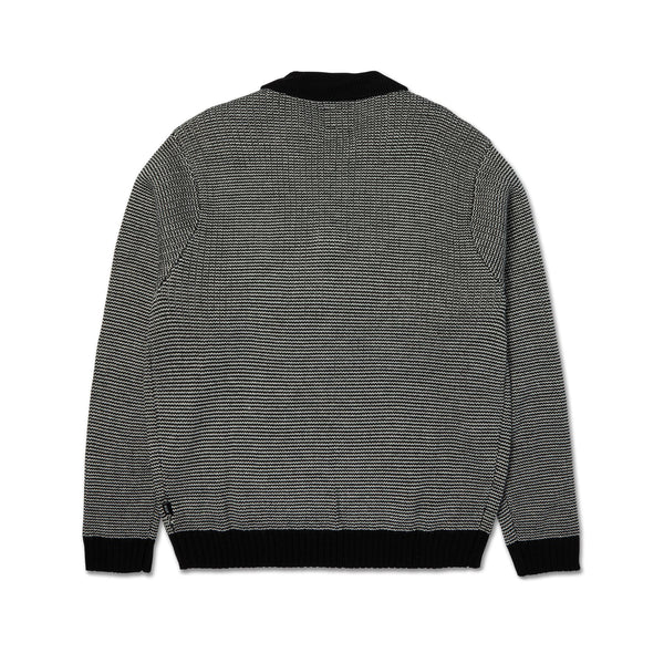 HUF Megablast Two Tone Waffle Sweater (Black / White)