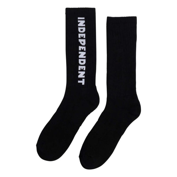 Independent Socks Baseline Mid Crew Socks Black - 9-11 - Skatewarehouse.co.uk