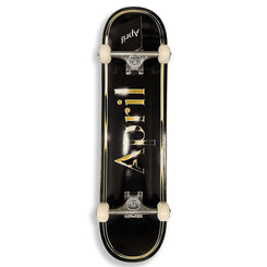 April Skateboards OG Logo Mini Gold / Black Complete Skateboard - 7.0"