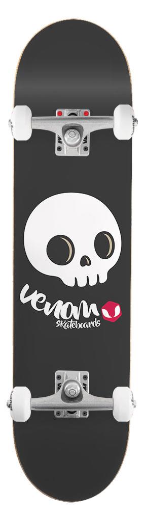 Venom Junior Kids Complete Skateboard - Skull Black - 7.25