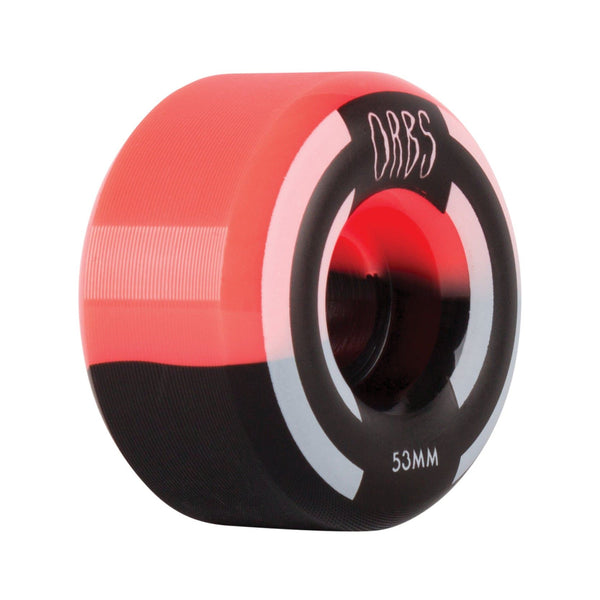 Orbs Apparitions Split - Round - 99A - (Coral / Black) Skateboard Wheels - 53mm