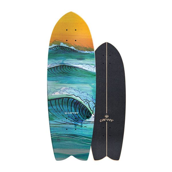 Carver Chrysalis Surfskate Cruiser Skateboard DECK ONLY - 9.75