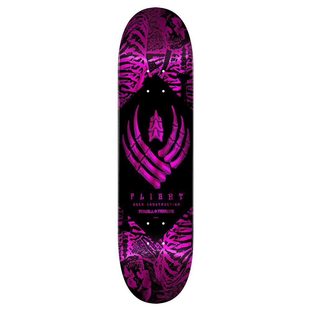 Powell Peralta FLIGHT Skeleton • • Pink Foil Skateboard Deck - 8.0"