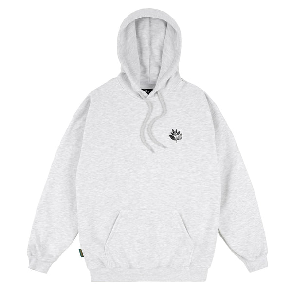 Magenta Fingerprint Plant Hoodie Ash - Skatewarehouse.co.uk
