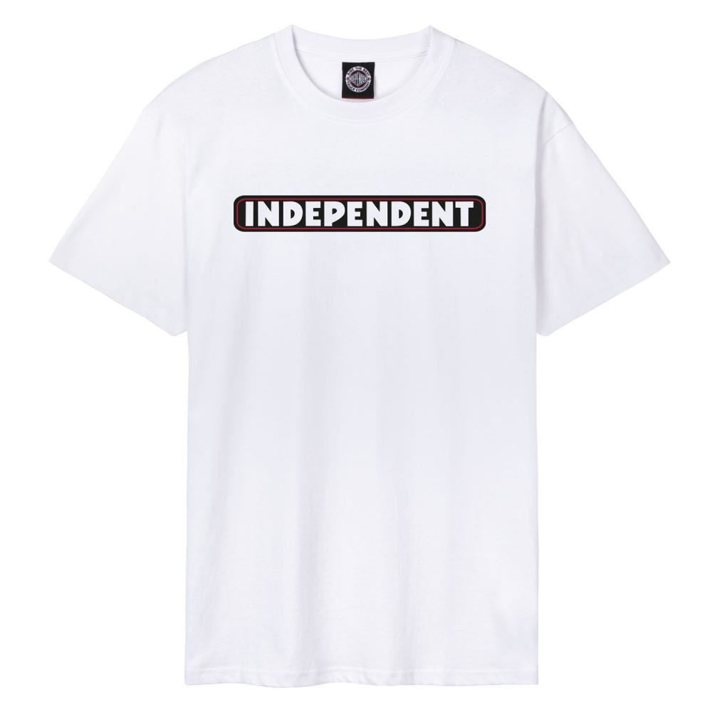 Independent T-Shirt Bar Logo T-Shirt - White - Skatewarehouse.co.uk